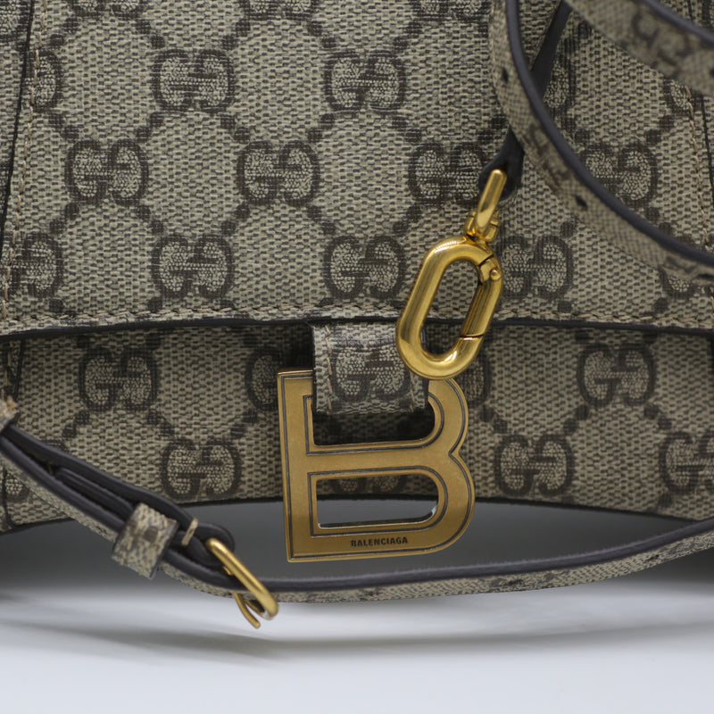 Gucci x Balenciaga The Hacker Project Small GG Supreme Hourglass Top  Handle Bag  Brown Handle Bags Handbags  GBUAC20493  The RealReal